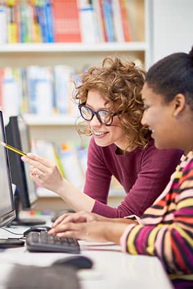 Students studying together